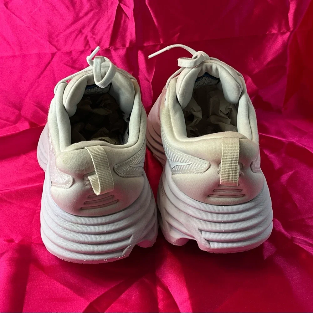 Hoka one no Bondi Women's Cream Athletic Shoes 9D - Picture 8 of 11